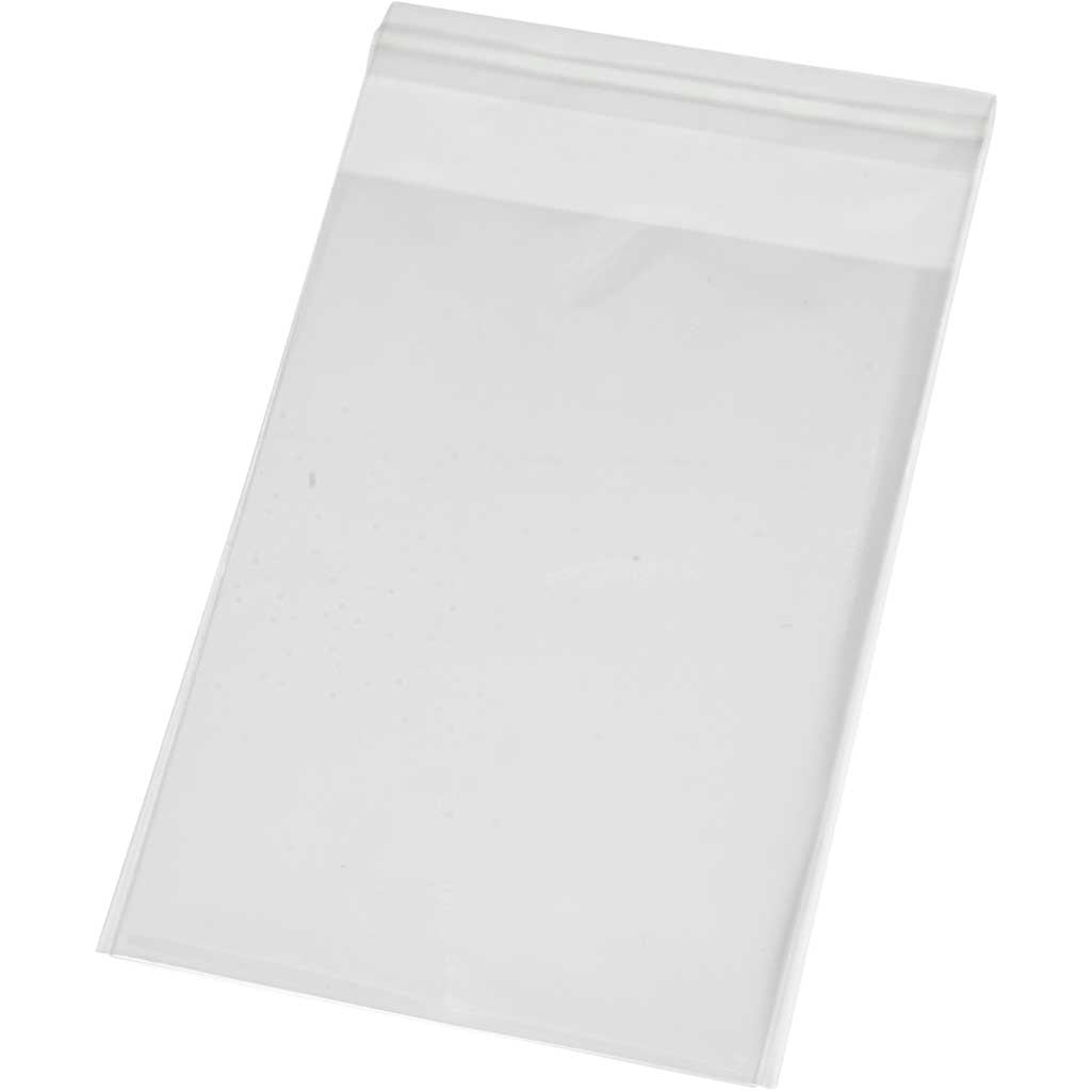 Buste in cellophane dell'azienda Creativ, h: 12,9 cm, l: 9,7 cm, spessore 25 my, 20 pezzi 1 scatola