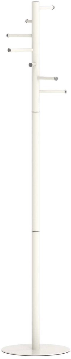 Perchero Maul caurus - 7 ganchos - base - blanco - 1 pieza - ø 35 x 177 cm -