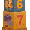 Small foot - stapelblokken safari karton, 10dlg.