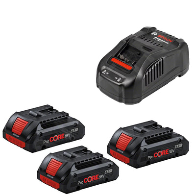 Bosch blue procore18v 4.0ah set iniziale (3x pz 18v 4.0ah + gal 1880) - 0615990n2g