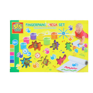 Ses vingerverf megaset 6 kleuren x 110 ml