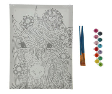 Dipinto per numero di unicorno tela 30x40