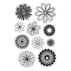 Creative Company Silicone Stamps Flowers, 1 foglio