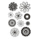 Creativ Company Silicone Stamps Flowers, 1 Hoja