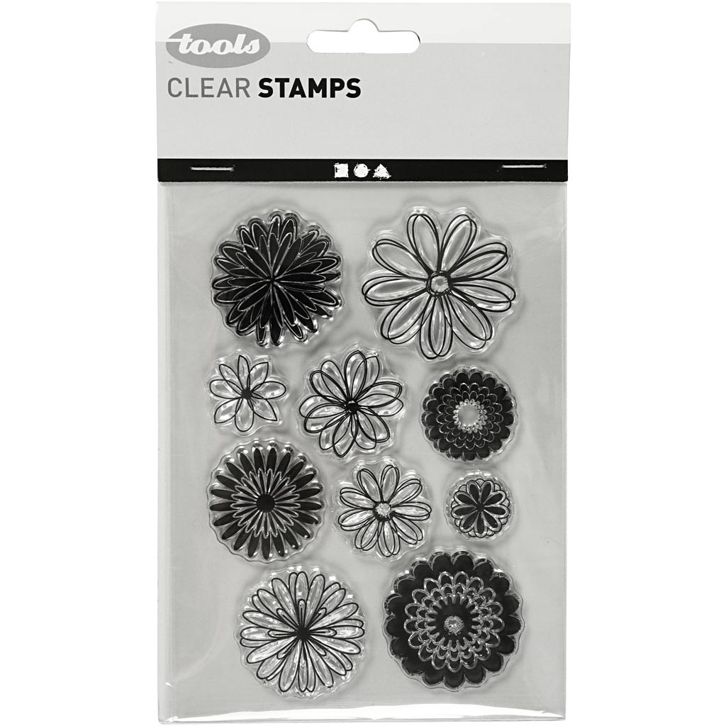 Creative Company Silicone Stamps Flowers, 1 foglio