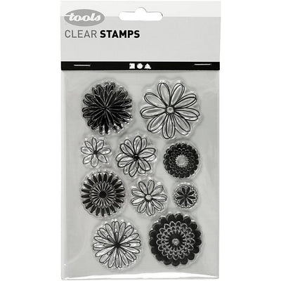 Creativ Company Silicone Stamps Flowers, 1 sheet