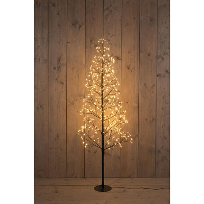 Albero di Natale illuminato collezione Anna 720LED classico caldo H150cm con funzione flash, dimmer e timer IP44