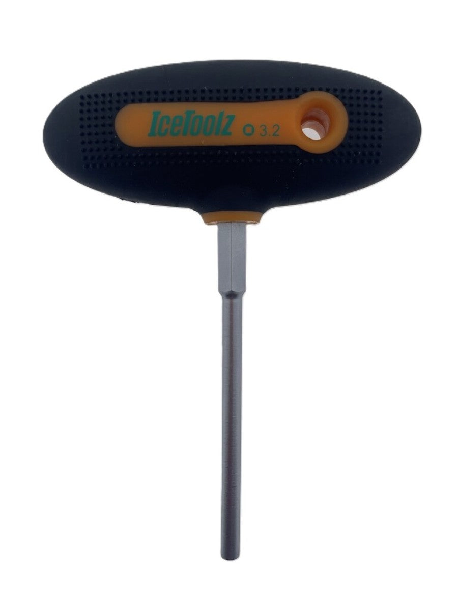 Chiave per capezzoli Icetoolz 4 lati 3,2 mm con impugnatura 12b8