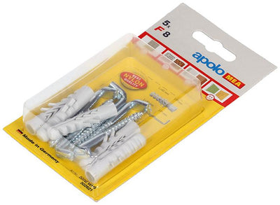 Celo 1015384 - 5 tasselli nylon f 8 mm + piedini a vite 502621 | 5 pezzi