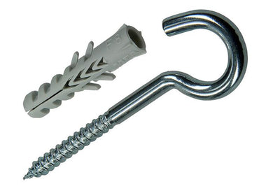 Celo 1015385 - 5 tasselli nylon f 8 mm + ganci a vite 502623 | 5 pezzi