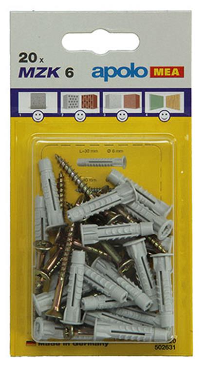 Celo 1015437 - 20 universeelpluggen mzk + sps 502631 6mm | 5 stuks