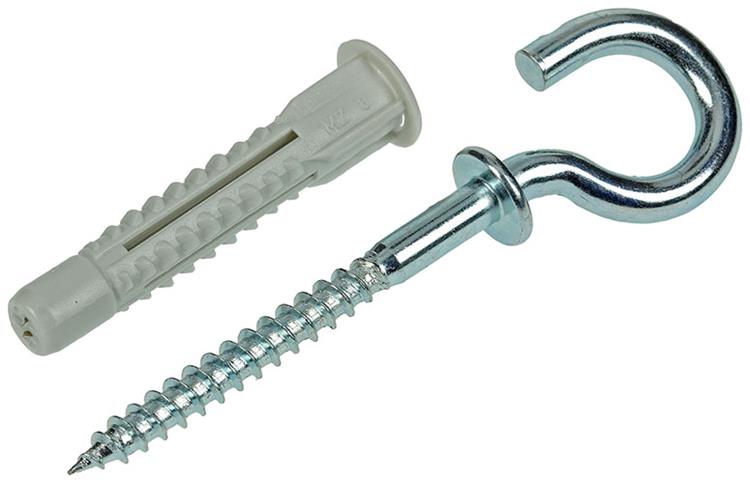 Celo 1015444 - 5 universeelpluggen mzk 8mm + schroefhaak 502638 | 5 stuks