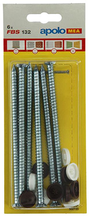 Celo 1015420 - 6 tornillos para ventana fsb 132mm + tapas 502720 | 5 piezas