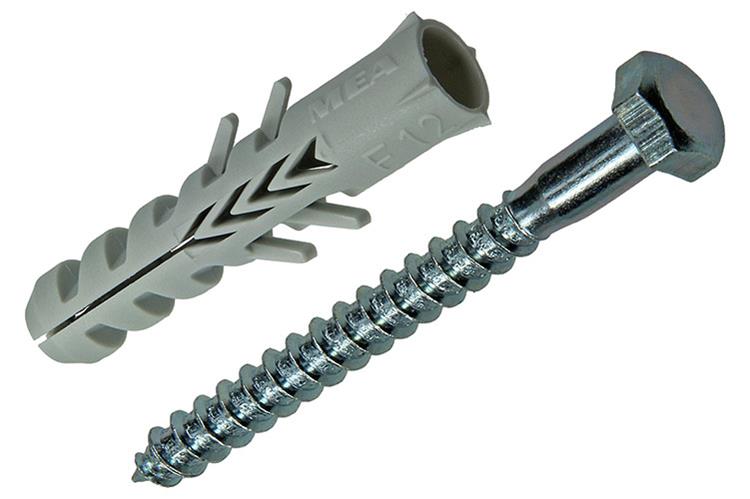 Celo 1015380 - 5 tacos nylon f+6kt 12 mm + perno rosca madera 502754 | 5 piezas