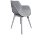 Silla de comedor Sens plástico jaspe gris oscuro