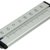 1010127 - termometro alluminio interno-esterno argento 20cm | 2 pezzi