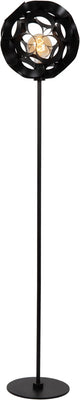 Lucide hannelore - lampada da terra - ø 30 cm - 1xe27 - nero