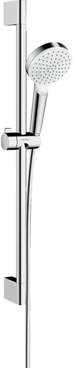 Set doccia Hansgrohe crometta 1jet ecosmart con asta doccia unica'croma 65 cm bianco cromo