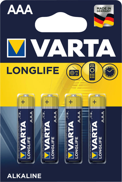 Varta batterie longlife longlife micro 4-pack blister aaa