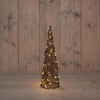 Cono illuminato della collezione Anna 60LED classicwarm 40cm funziona con batterie 3XAA con timer da 6 ore
