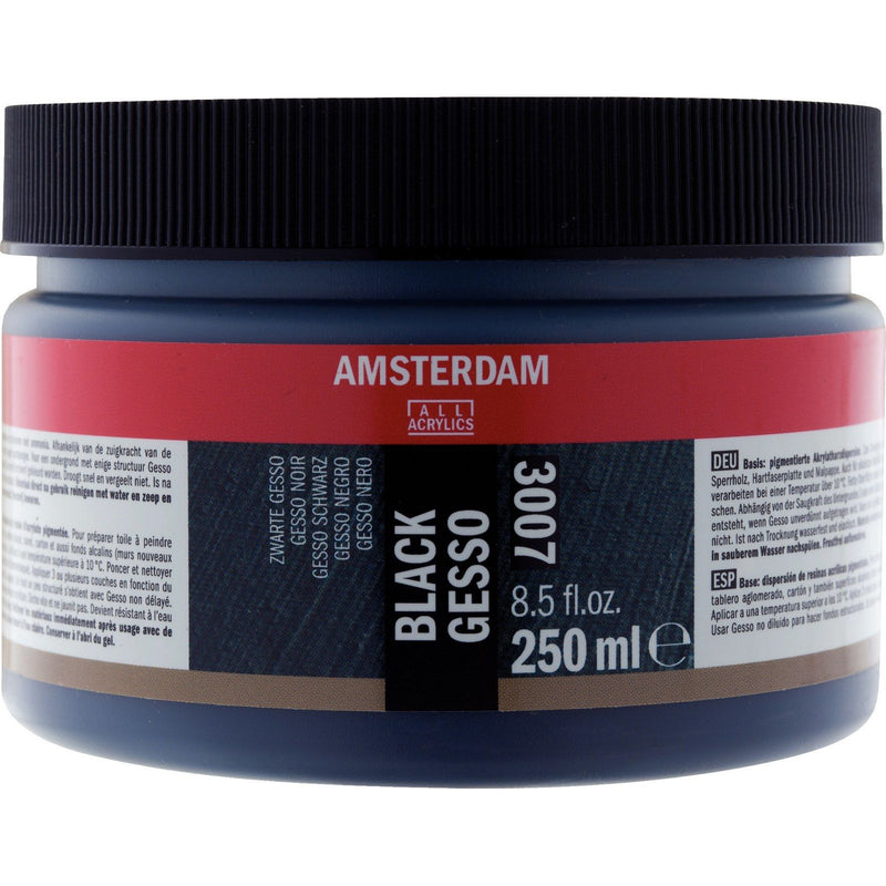Amsterdam todos los acrílicos amsterdam • gesso negro 3007 bote 250ml
