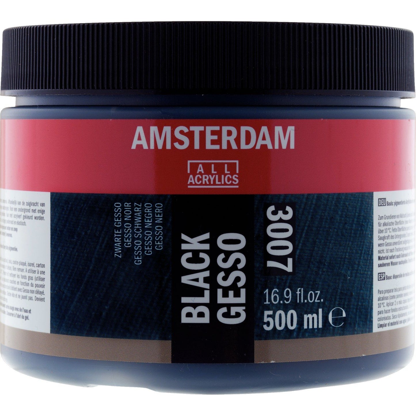Amsterdam tutti gli acrilici amsterdam • gesso 3007 nero 500ml