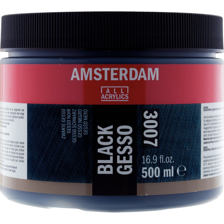 Amsterdam all acrylics amsterdam • gesso 3007 black 500ml