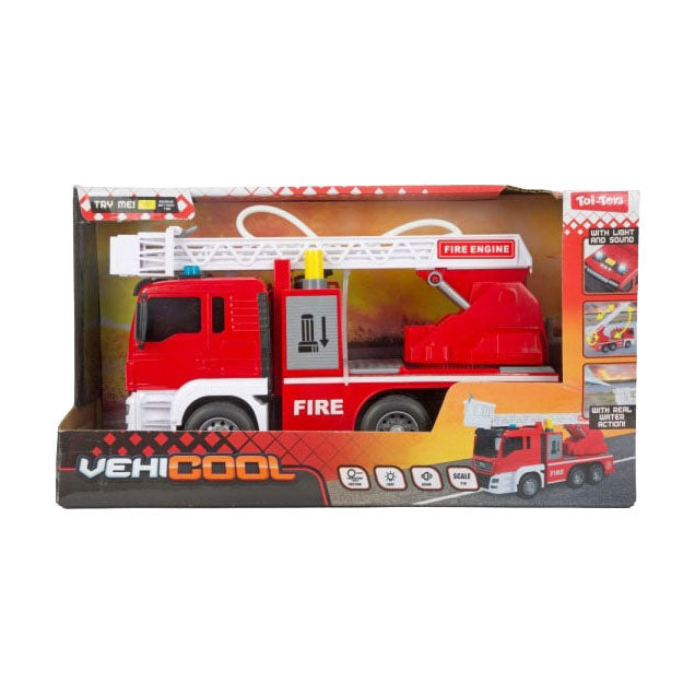 Toi-toys vehicool brandweer ladderwagen - 28cm