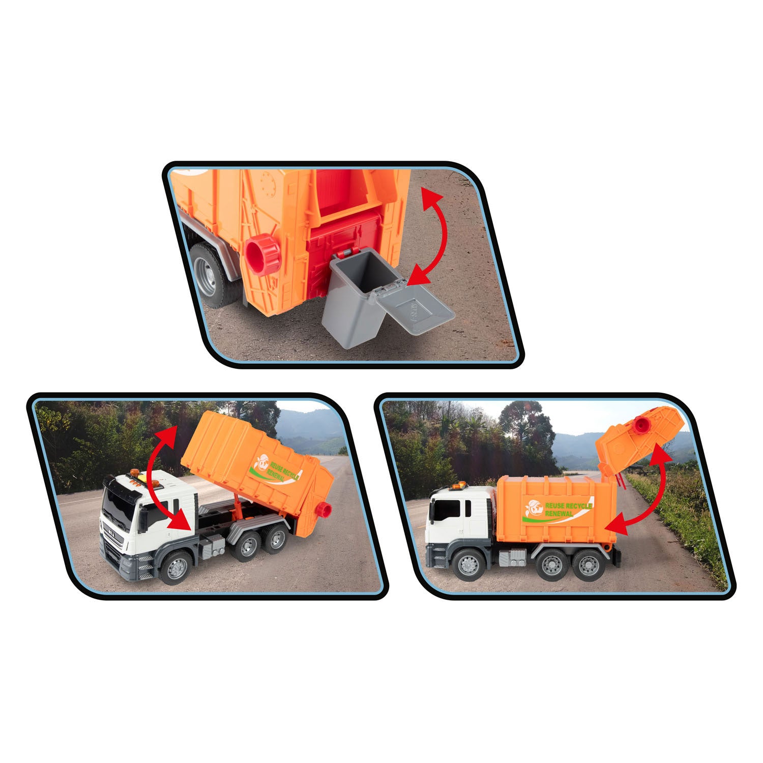 Toi-toys camion della spazzatura vehicool - 21 cm