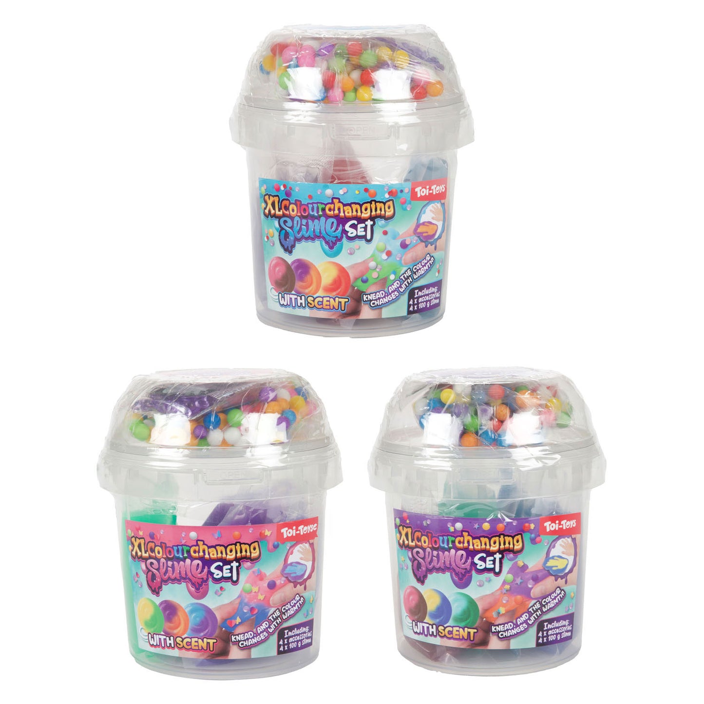 Toi-toys set slime xl con aroma - 8 piezas.