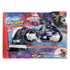 Turbo racers rijder op motor met afschieter