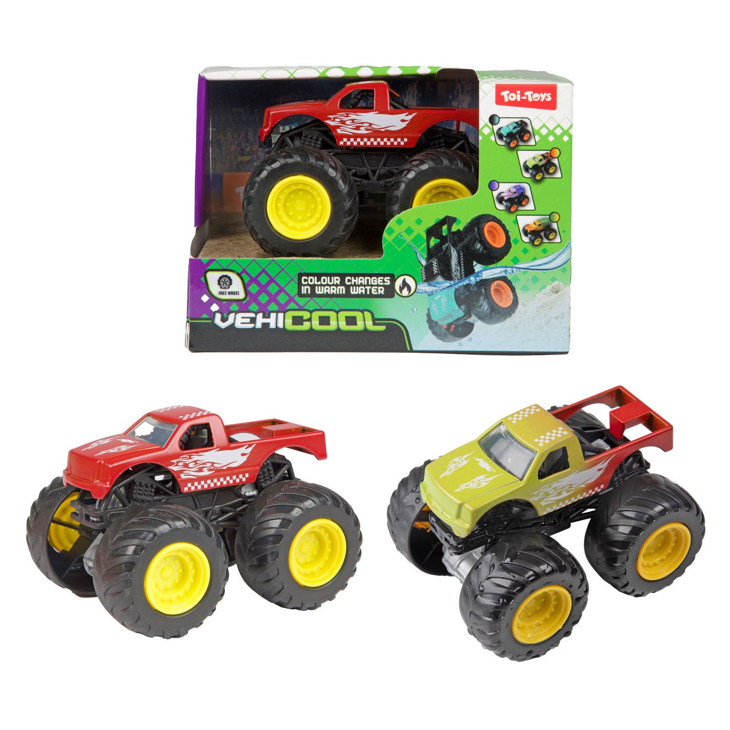 Vehicool camión monstruo que cambia de color - 8,5 cm