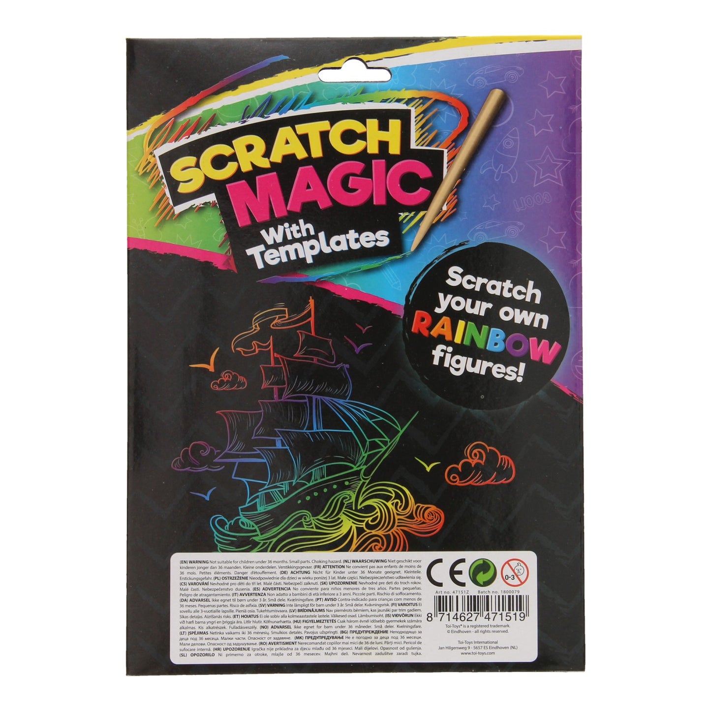 Toi-toys scratch set figuras de regenboog