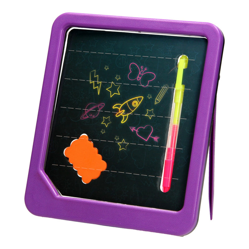 Dibujo Board Neon Glow con marcador y esponja