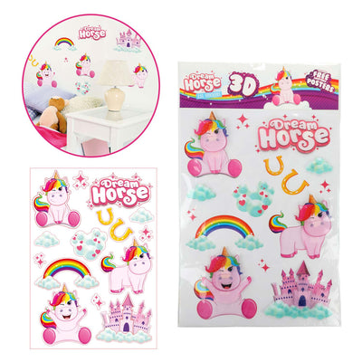 TOI-TOYS PEQUETAS DE Deco de pared unicornio