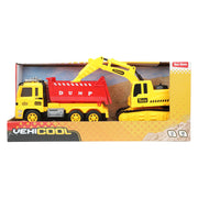 Cars trucks vehicool kiepwagen met graafmachine - afbeelding 2
