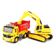 Cars trucks vehicool kiepwagen met graafmachine - afbeelding 3