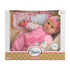 Baby Beau Babypop con botella y babero, 40 cm