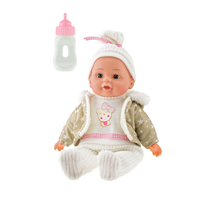 Beau Babypop 32 cm + outfit invernale e bottiglia