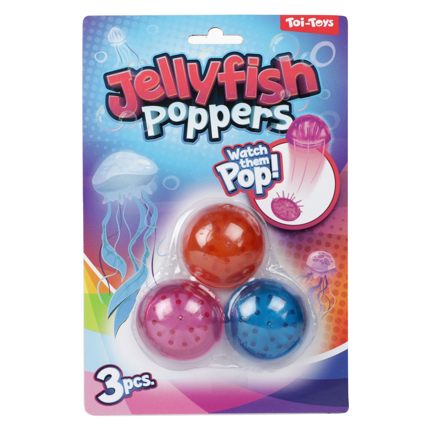 Jellyfish Plopper Toys, 3st.