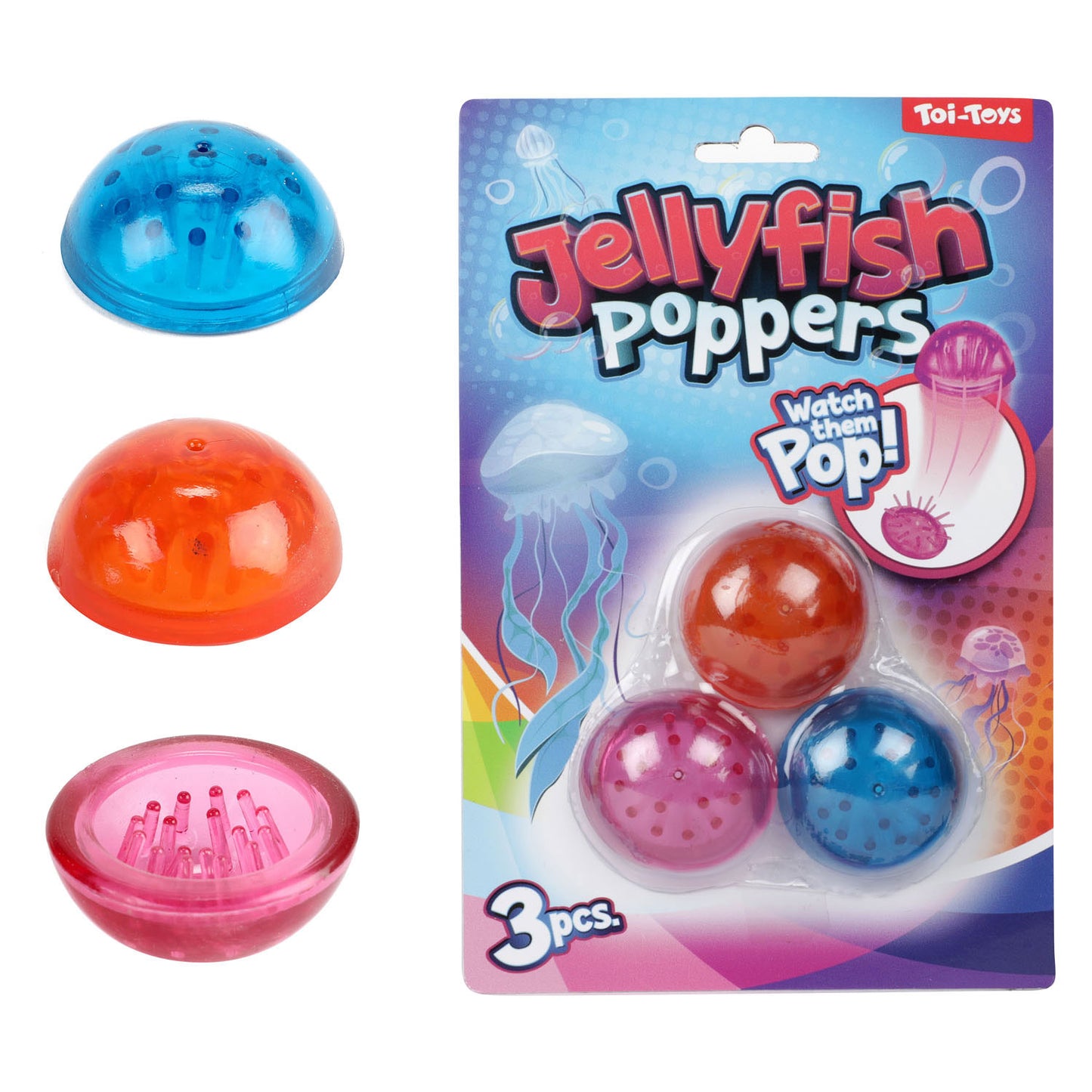 Jellyfish Plopper Toys, 3st.
