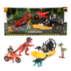 World of Dinosaurs Play Set Boat y Motorcycle con dinosaurios