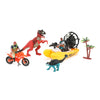 World of Dinosaurs Play Set Boat y Motorcycle con dinosaurios