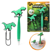 Toi-toys dinosaurus mega paperclip met pen - afbeelding 2