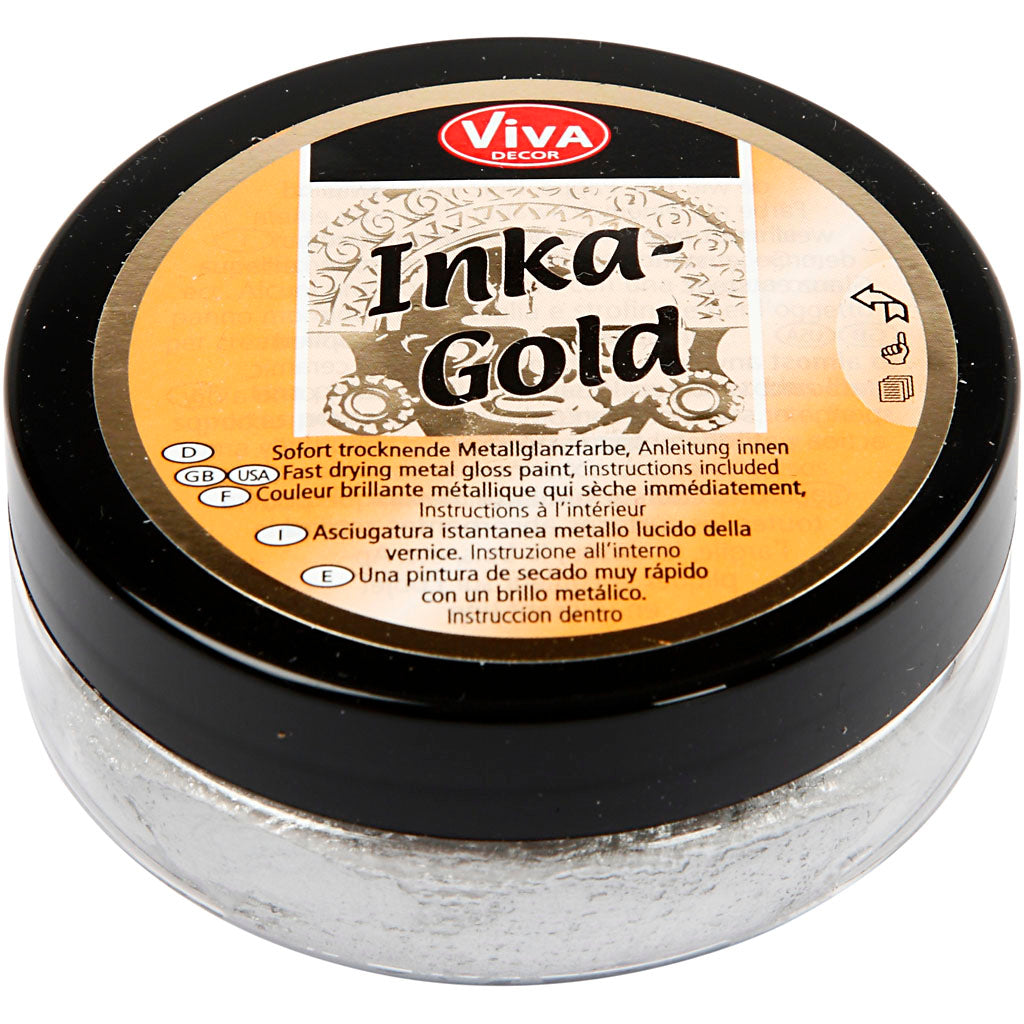 Creative Company Inka-Gold Glosswax Silver, 50ml
