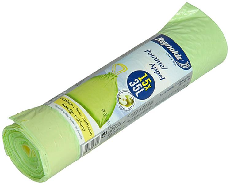Vileda 1052220 - sacchi spazzatura mela 15x35l | 18 pezzi