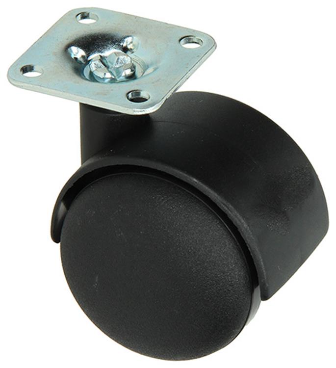 Mack by tente 1013570 - doppio rullo nero con piastra 50mm | 10 pezzi