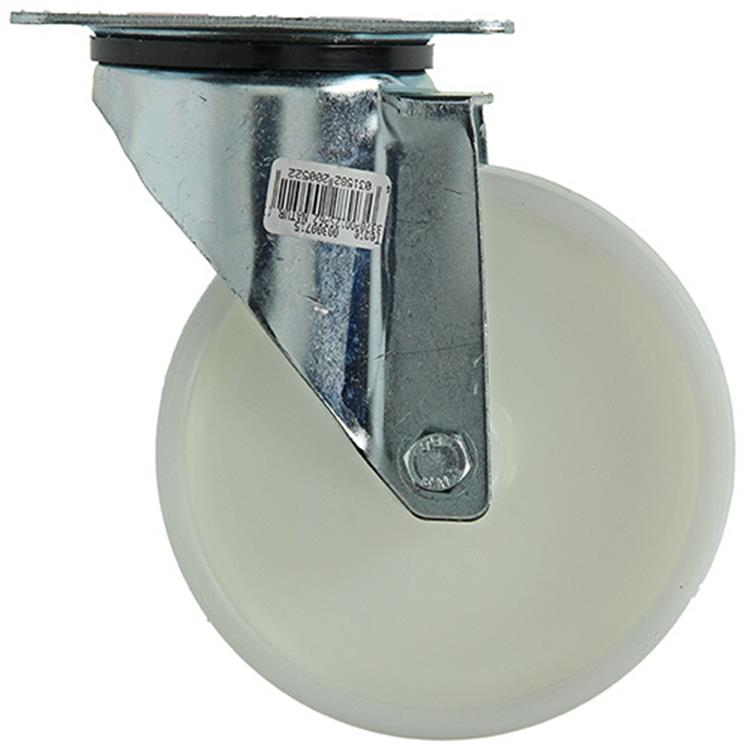 Mack by tente 1015039 - piastra cuscinetto scorrevole ruota girevole in nylon 125mm | 4 pezzi