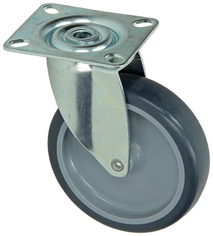 Mack by tente 1003695 - rullo in gomma 2 sfere con piastra ø100mm | 8 pezzi