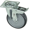 Mack by tente 1003696 - rubber zwenkwiel 2 kogell.met rem ø100mm | 4 stuks